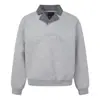 26725 High Street Estilo Americano Unissex Peso Pesado 420 Premium Design Desconstruído Moletom Masculino Levemente Solto Gola Xadrez