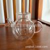 Tetera de borosilicato alto para el hogar, juego de té de kung fu, tetera verde pequeña, gruesa, individual, redonda y pequeña