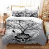 Venta Caliente Transfronteriza Serie Calaveras Juego de Cama de Tres Piezas Impresión Digital Amazon Comercio Exterior Textil para el Hogar Colcha