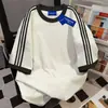 Camiseta Minimalista Coreana de Algodão 100% Gola Redonda Manga Curta para Homens e Mulheres Verão Solta Par Casal Trabalho Top ins
