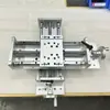 Chuangouke Yt005 Tornillo de Bola Riel Guía de Aluminio Mesa de Trabajo Ajustable Nivel Cruzado Mesa Deslizante Varilla de Tornillo Multifuncional Escritorio