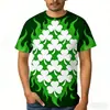 Amazon Transfronterizo Nuevo Producto St. Camiseta de Manga Corta para el Día de San Patricio Impresión Digital 3D Verano Corte Holgado Dropshipping