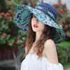 Sombrero de paja para mujer, protector solar, sombrero de playa grande, sombrero de sol para vacaciones coreanas, venta al por mayor