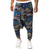 Pantalones Casuales de Algodón y Lino Estilo Chino Nuevo Primavera/Verano para Hombre, Pantalones Largos Estampados, Pantalones de Hip-Hop Sueltos de Talla Grande de Moda K18