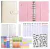 Amazon Business Cuaderno con Tapa de Cuero Diseño de Cuero Macaron Diario Creativo Bolsa con Cremallera Cuaderno