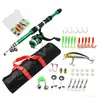 Conjunto de Vara de Pesca Telescópica Portátil Pequena Vara de Spinning com Molinete Conjunto Completo de Iscas Artificiais Equipamento de Pesca Vara Brinquedo Infantil Pesca em Mar