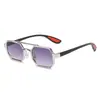 Gafas de sol Retro Ins Europeas y Americanas con Doble Puente, Montura Cuadrada Estrecha para Hombres y Mujeres, Estilo Callejero Hip-Hop Fiesta Protección Solar Exterior