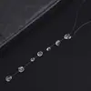 Colar Orvalho da Manhã Design de Nicho DIY Feito à Mão Cristal Transparente Contas Corrente de Pescoço Moda Contas Suspensas Corrente Clavicular