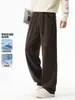 ¡Caliente sin ser voluminoso! ¡Suave y con caída! 26 Pantalones Casuales Versátiles de Pierna Recta, Engrosados, Ligeros y Cómodos para Hombre, Nuevos de Otoño/Invierno