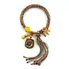 Pulsera Tejida a Mano de Hilo de Algodón de Tíbet Trenzada Wuye Manjushri Zorro Hada Thangka Pulsera de Reencarnación Pulsera Tejida a Mano Estilo Tíbet