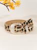 Cinturón de leopardo de comercio exterior hebilla de pedrería para mujer estilo americano vintage decoración cinturón de personalidad estilo ins cinturón subcultura