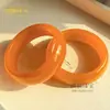 Venta al por mayor del fabricante Pulsera de Jade Amarillo Hetian de Xinjiang de Alta Imitación Pulsera de Jade Amplia de Jade Amarillo para Mujer Jade de Mongolia Exterior