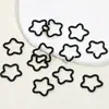Anel Aberto Estrela de Cinco Pontas Colorido em Relevo Esmalte Cor de Doce Acessórios para Joias DIY Conector Chaveiro Fecho Lagosta