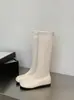 Botas largas para aumentar la altura del jinete, botas de ajuste ceñido, con suela gruesa, punta no redonda, botas elásticas altas hasta la rodilla, nuevo modelo de tubo alto 2026