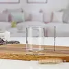 Vaso Nórdico, Vaso de Vidro Reto Simples para Flores Hidropônicas, Porta-Vela, Decoração de Casa de Luxo Leve, Peça de Decoração com Flores Secas