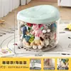 Banco de Armazenamento Transparente para Bonecas Sala de Estar Quarto Boneca de Pelúcia Artefato de Armazenamento Banco Infantil Banco de Armazenamento