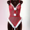 Disfraz de Año Nuevo Navidad Lindo Sexy Chica Conejita Lencería Juego de Rol Uniforme Mono