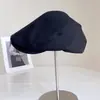 Sombrero de Moda con Estampado de Leopardo para Mujer Otoño Elegante Versátil Temperamento Gorra de Béisbol Hace que la Cara se Vea Más Pequeña Boina al Revés
