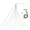 Nuevas Luces de Cadena LED Transfronterizas Cable USB Luces de Cascada Decoración Navideña Luces Colgantes para Árboles Iluminación Exterior