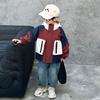 Abrigo cortavientos con cremallera tridimensional doble para niño, ropa de primavera y otoño, chaqueta guapa para niño, ropa infantil de comercio exterior, venta al por mayor de ropa infantil