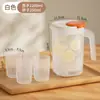 Jarra de Agua Fría Estilo Japonés Plástico Verano Hogar Gran Capacidad Resistente a Altas Temperaturas Refrigerador Tetera para Jugos Contenedor de Bebidas