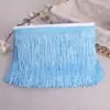 Amostra customizada de franja de criptografia fileira de bigodes renda poliéster artesanato de cores acessórios para roupas de dança latina processamento atacado