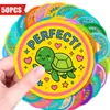 50 pegatinas de recompensa para bebés de compra directa transfronteriza, pegatinas impermeables para cuaderno de motivación de aprendizaje infantil con animales de dibujos animados