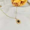 Pendente Olho de Tigre Maillard Francês Acessórios de Nicho Explosivos Colar Feminino Aço Titânio 2024 Novo Pingente de Luxo Leve