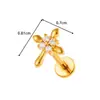 Hensen Aço Inoxidável Rosca Interna Micro-Incustado Zircônia Moda Morcego Pata de Urso Flor Pequena Piercing de Lábio Piercing de Osso da Orelha Brincos de Cartilagem