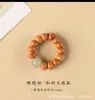 Anillo Pequeño para Correr de Hueso de Oliva Bodhi de Estrella y Luna Pulsera Retorcida a Mano DIY Accesorio de Jaboncillo Hebilla de Anillo Semilla de Pasión Anillo para Correr Bodhi