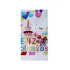 Mantel de Fiesta Amazon Decoración de Cumpleaños Mantel Desechable Español Peva Impermeable y a Prueba de Aceite Mantel Desechable