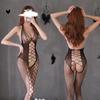 Susheng Lencería Sexy Traje de Pasión de Tres Puntos para Mujer Transparente Sexy Tentación Combinación de Uniforme de Malla Abierta W