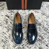Mocassins penny brilhantes estilo italiano para homens, sapatos de negócio slip-on de couro genuíno de camada superior ZEG, disponíveis em várias cores para vendas transfronteiriças