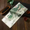 Paño de Cocina al por Mayor Paño de Cocina de Alto Nivel para Té Kung Fu Esterilla para Té Estilo Chino Pintada Tendencia Nacional Engrosada Absorbente de Agua No Suelta Pelusa No se Desvanece Esterilla para Té