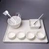 Porcelana Blanca Tazón Pequeño Tazón para Aceite Esencial Tazón para Mascarilla Compresa Húmeda Spa Cuidado de la Piel Salón de Belleza Producto Mezcla Platsito