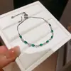 ¡Historia de Flores Azul Marino! Pulsera de Flor de Circonita para Mujer, Lujo Ligero, Sensación de Alta Gama, Accesorio de Mano Elegante y Versátil al por Mayor