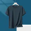 Camiseta de manga corta de malla transpirable de seda helada de secado rápido para hombre al por mayor, nuevo estilo fino de top deportivo fresco de verano 2026