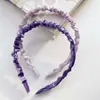 Diadema Plisada Celebridad de Internet Coreana y Japonesa Dulce Tela Colorida Fresca Diadema para Mujer Accesorio para el Cabello para Lavarse la Cara Venta al por Mayor Estilo Dulce