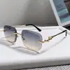 Óculos de Sol de Nova Moda 2026 com Design Único Sem Aro de Borda Cortada, Versátil para Fotografia de Rua ao Ar Livre, Óculos de Sol Modernos com Proteção UV