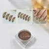 Pó Mágico Espelhado para Nail Art Pó Dourado Titânio de Alto Brilho Ondulação Dourada Luxuosa Pó Espelhado Ultra Brilhante Caixa de Acessórios para Nail Art Conjunto Embalado