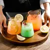 Monte Japonés. Fuji Glass Vidrio Resistente al Calor Taza de Agua Ins Internet Roja Taza para Café Helado Bebida Fría Taza de Agua Ultra Ligera y Delgada