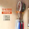 Estante de almacenamiento de raquetas de bádminton montado en la pared, estante de exhibición de fijación a la pared con ganchos, estante de exhibición de raquetas de tenis para el hogar al por mayor