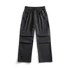 2026 Pantalones de Paracaídas de Moda Pierna Recta Sueltos Impermeables al Viento Pantalones Deportivos Exteriores Impermeables Versátiles Pantalones Largos Cintura Elástica Moda