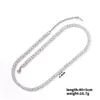 Collar de Hip-Hop de Zirconia de Colores de Venta Caliente en Amazon Transfronterizo Europeo y Americano Collar de Cristal de una Sola Fila Joyería de Moda al por Mayor para Mujeres