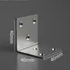 Soporte angular de acero inoxidable fijador de ángulo recto de 90 grados conector de soporte triangular de hierro pieza de refuerzo tipo ferretería soporte de estante