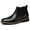 Botas de Tobillo Chelsea Elásticas Brogue Plegadas de Fábrica Transfronterizas para Hombre Botas de Trabajo Tallas 39-48 En Stock Entrega Rápida para Pedidos Pequeños