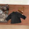 Roupas de Inverno para Meninos e Meninas, Roupas de Inverno para Bebês, Camisetas Básicas Versáteis de Veludo Dupla Face, Tops Internos Quentes de Manga Longa para Crianças