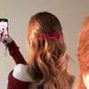 Presilha Banana de Veludo Dupla Face Estilo Coreano para Mulheres, Estilo Francês, Outono e Inverno, Elegante Presilha Vertical para Rabo de Cavalo
