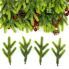 Accesorios para plantas artificiales transfronterizos, agujas de pino de plástico, decoraciones navideñas y esquejes decorativos para manualidades