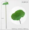 Flor de Lótus Artificial com Sensação de Molhado Decoração de Paisagem Avançada Ornamentos de Planta Verde de PU Vaso Planta de Alto Padrão para Salão de Buda